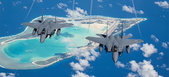 F-15s in flight